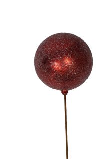 Picture of Ornament Ball 100mm Red Sugar