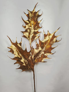 Picture of Holly Spray Large Leaf Glittered Gold 25" 